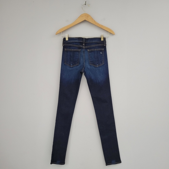 Rag Bone Skinny Jeans In Kensington Dark Blue - Picture 2 of 11